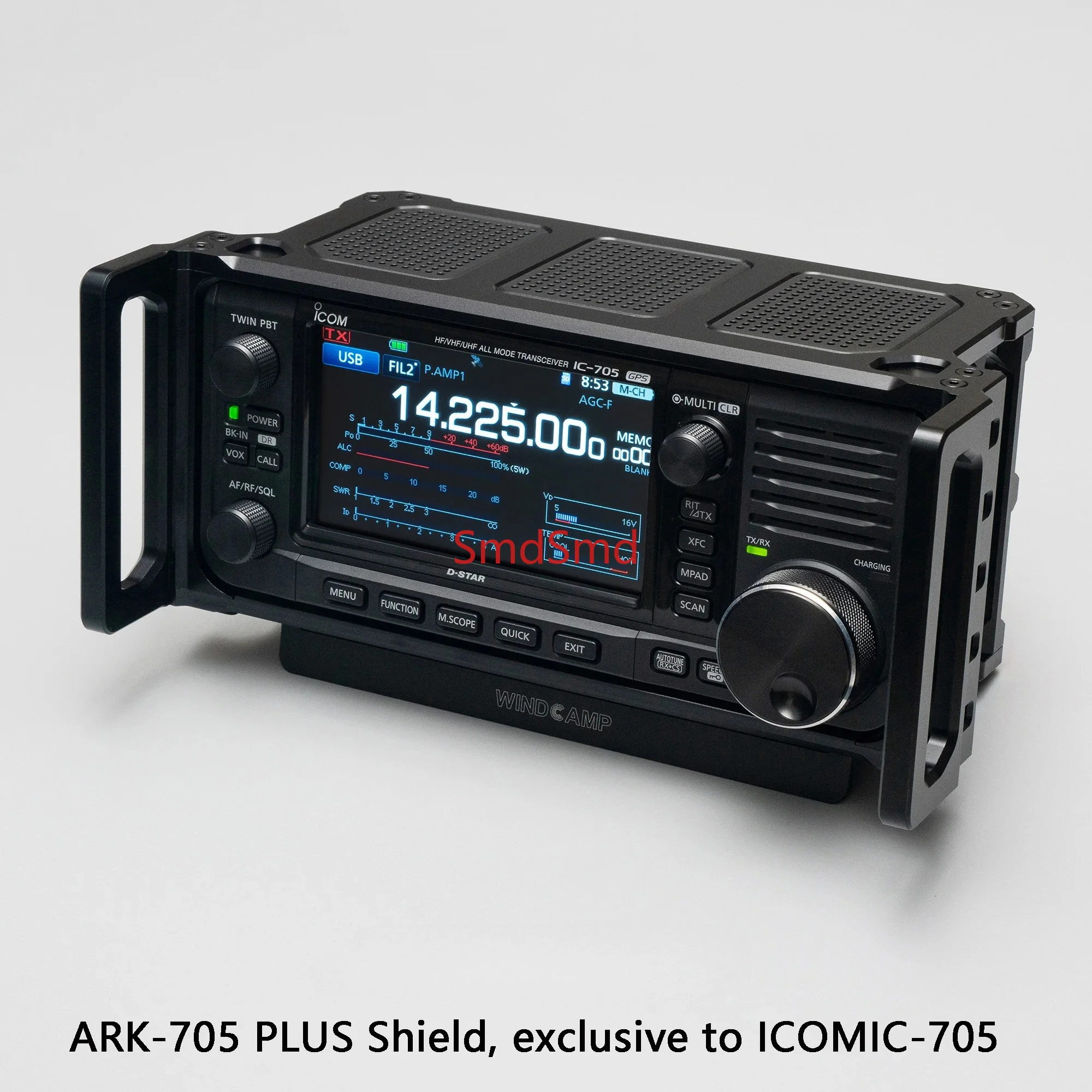 Фото Защитный чехол-кейс Design ARK-705 для радиостанции ICOM 705 IC-705 с кронштейном для крепления CNC №1
