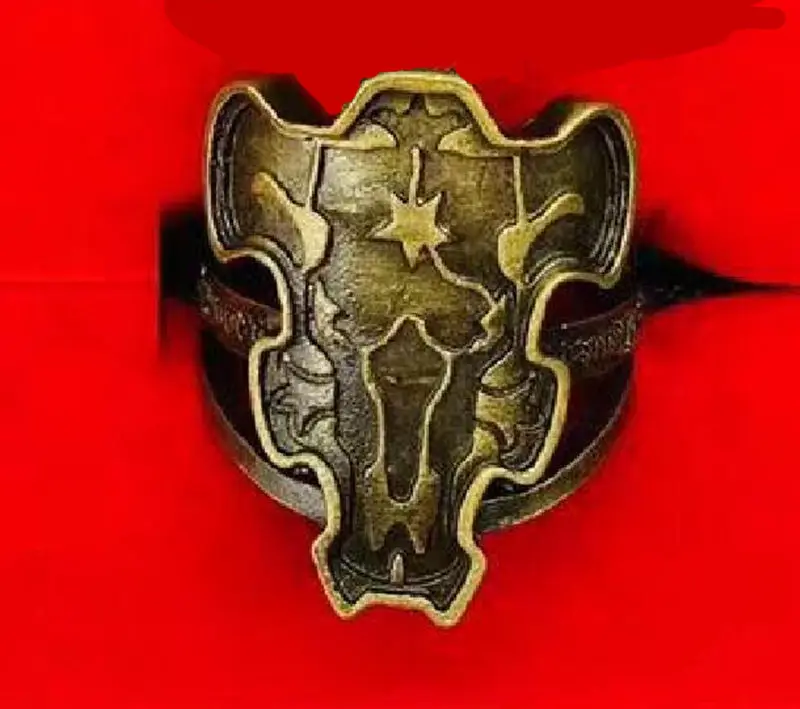 2 шт./лот Аниме Черный клевер металлическое ожерелье кольцо на палец Косплей