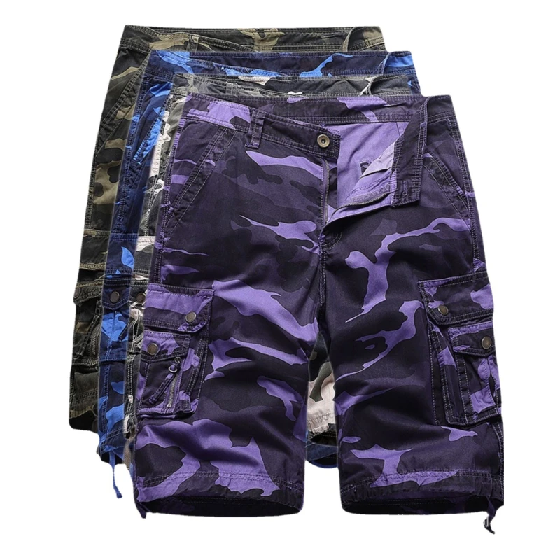 

Summer Camouflage Tactical Cargo Shorts Men Khaki Jogger Military Cargo Shorts Men Cotton Casual Loose Men Shorts Plus Size 40
