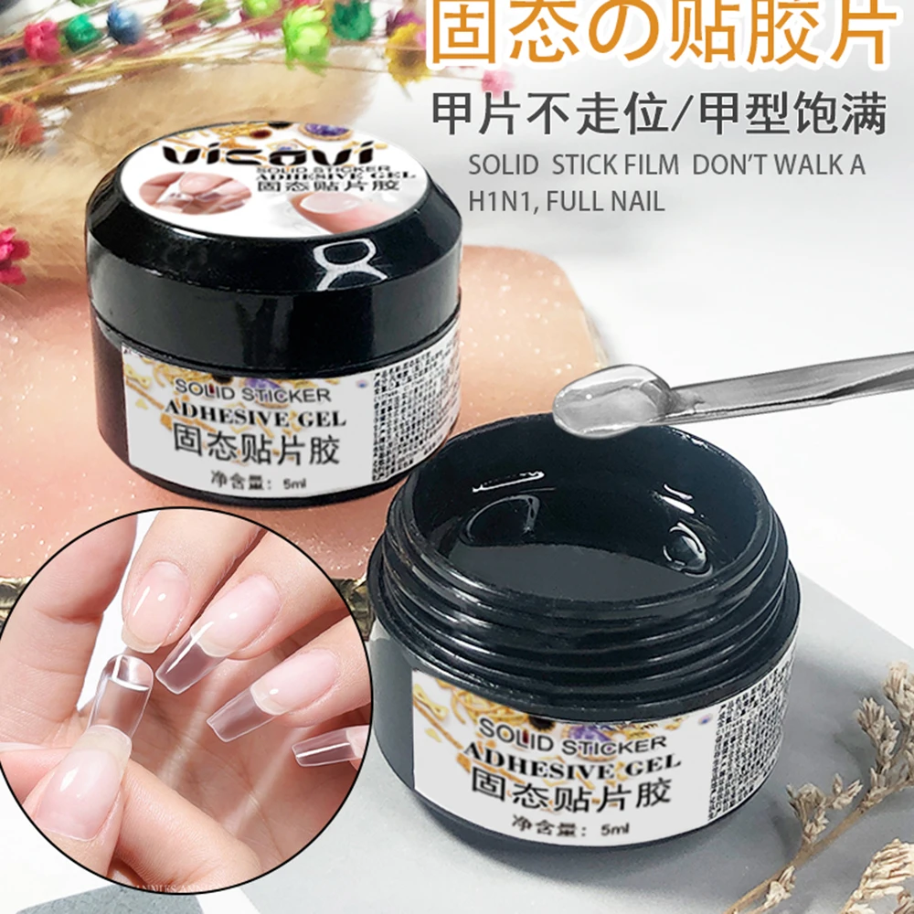 

5ml/Bottle Transparent Sticky No Flow Nail Gel UV/LED Solid False Tips Acrylic Adhesive Extension Glue metal jewelry Gem Glue F9