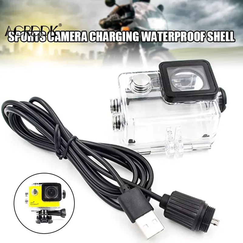 

Camera Waterproof Case With USB Cable Charger Cover for SJCAM Sj4000 Sj7000 Sj9000 Outdoor Camera Accessories FC