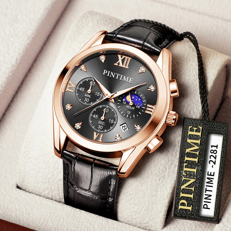 

Mens Watches Top Brand Luxury Quartz Watch Men Fashion Casual Leather Strap Clock Small Dial Decoration Sport Watch