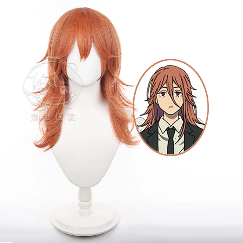 

Anime Chainsaw Man Angel Devil Cosplay Wigs Brown Orange Role Play Curly Hair Heat Resistant Synthetic Wig