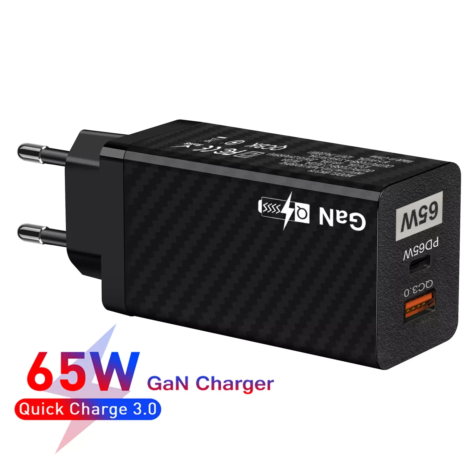 

65W GaN Charger for iPad Macbook Laptops USB Type C Super Fast Charge QC PD 3.0 Charger For iPhone 13 12 Pro Max Xiaomi Mi 11