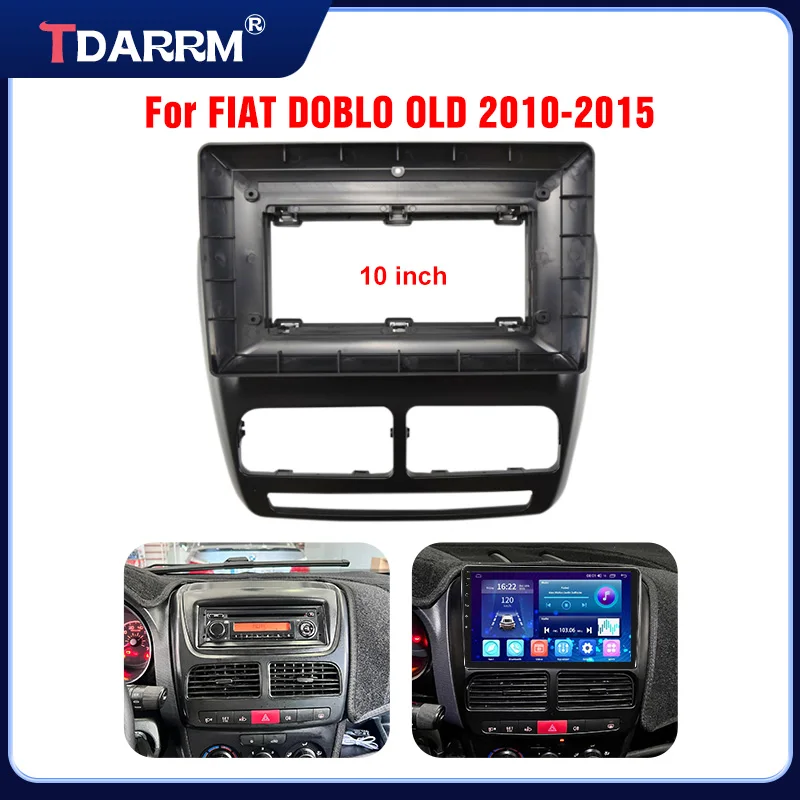 Для FIAT 2010-2015 DOBLO OLD 10 1/9 дюймов автомобильный DVD стерео радио рамка приборная панель