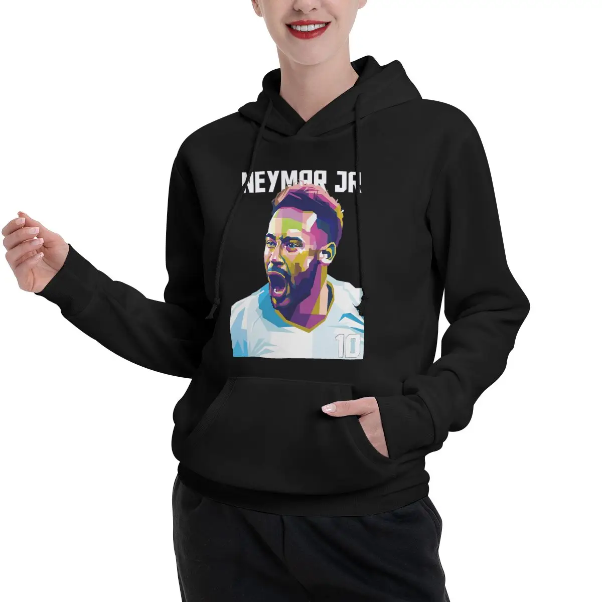 Бразильский футбол Neymar и Jr тренировочные пары бархатный свитер с капюшоном