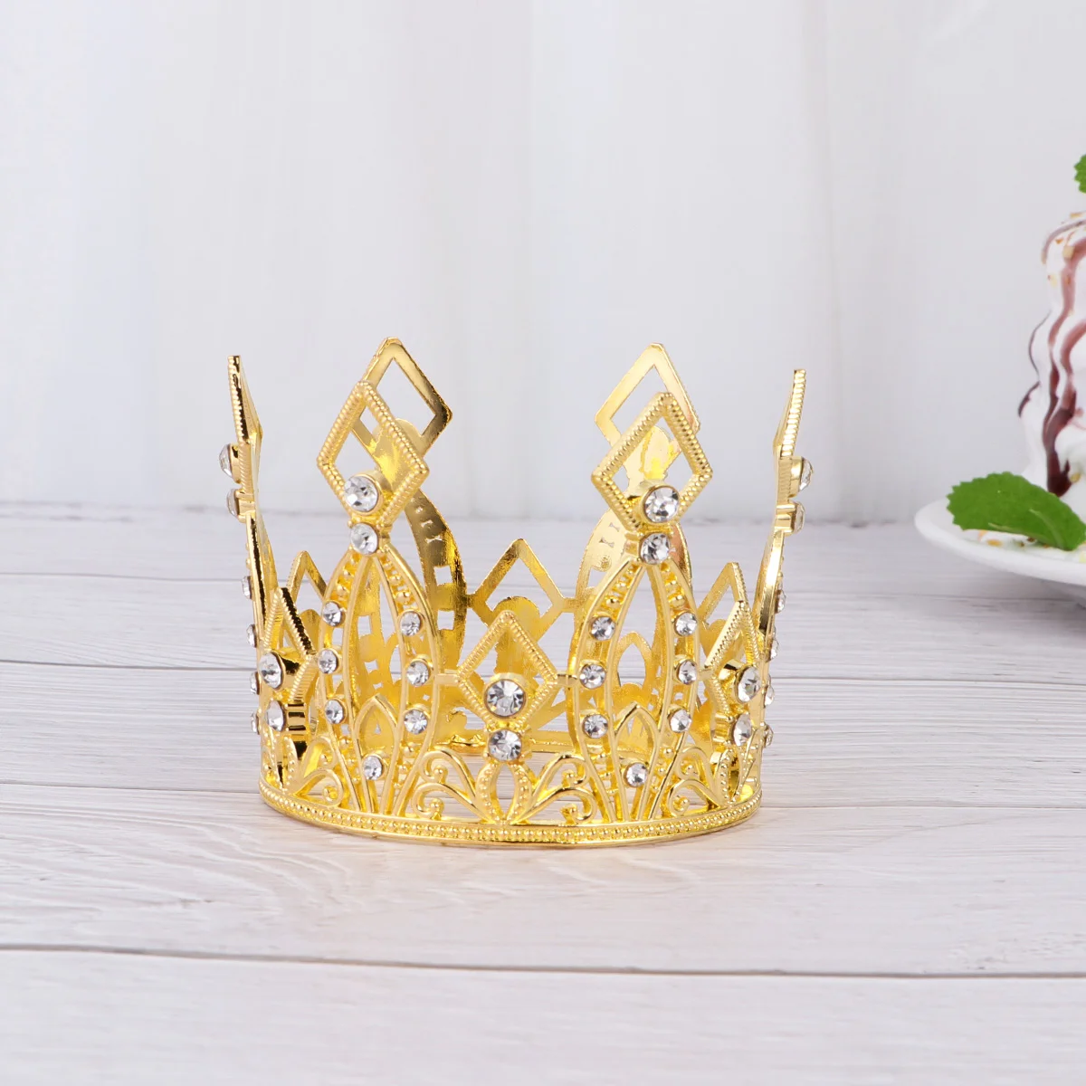 

Cake Topperprincess Tiara Gold Wedding Birthday Crystal Prince Little Girl Tiaras Decoration
