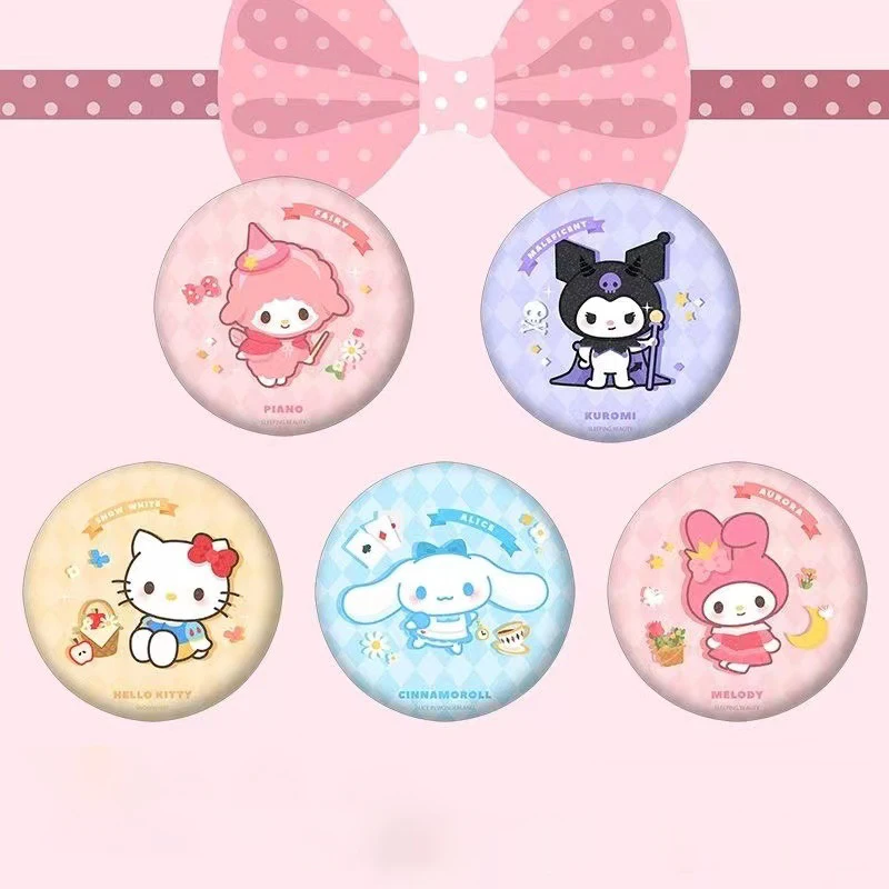 

Sanrio Anime Hello Kitty My Melody Kuromi Cinnamoroll Kawaii Round Badge Pin Buckle Brooch Girl Cute Cartoon Pendant Child Gift