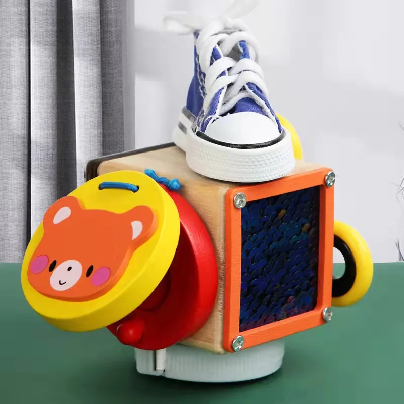 

Children's Montessori Fun Life Busy Block Baby Enlightenment Puzzle Early Education Teaching Aids Unlock Toys Busy Board