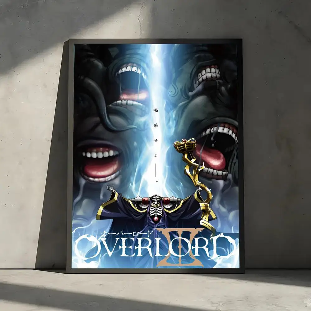 Фото Аниме-постер Overlord для декора стен комнаты, водонепроницаемые наклейки для украшения дома, бара, спальни №3