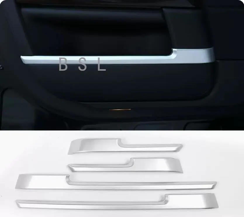 

4pcs For Land Rover Range Rover Vogue L405 2013 2014 2015 2016 2017 ABS Chrome Car Interior Door Decor Strips Trim Accessories