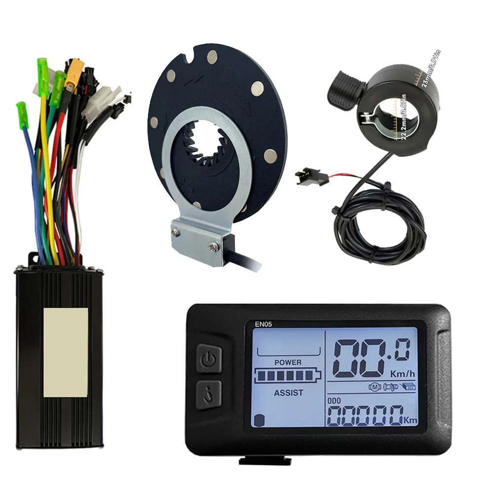

Durable High Quality Controller EN05 Display 8 PAS E-Bike 24/36/48V 26A 500/750W SM Plug Silver/Black Three-mode