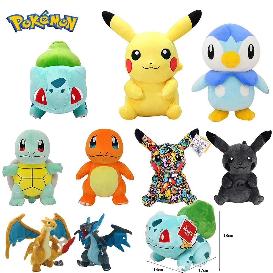 TAKARA TOMY Pokemon 23 см строительные игрушки мягкие из японского фильма куклы