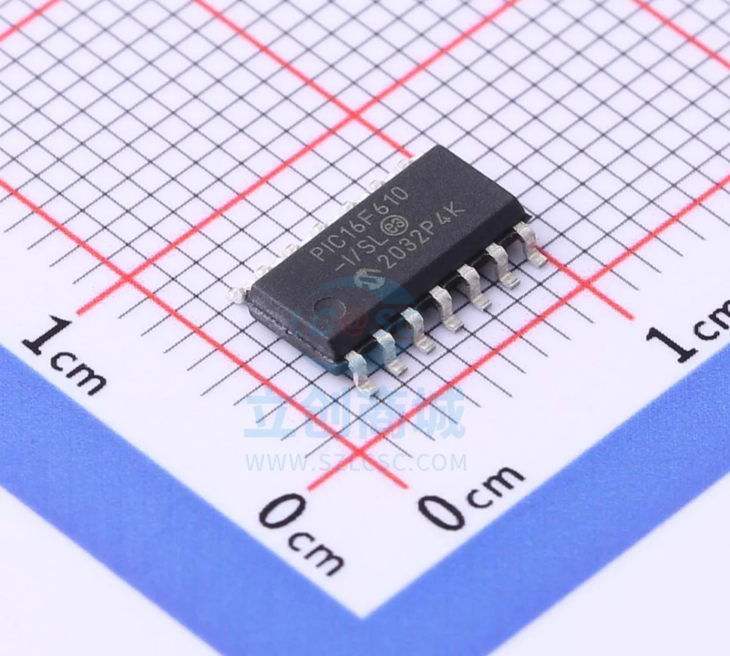 

PIC16F610-I/SL Package SOIC-14 New Original Genuine Microcontroller (MCU/MPU/SOC) IC Chip