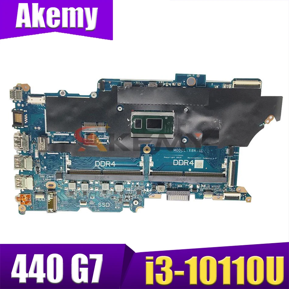 

L78084-601 L78084-001 For HP ProBook 440 G7 450 G7 Laptop motherboard DA0X8MMB6D0 X8M MAINBOARD W/ i3-10110U CPU 100% Test OK