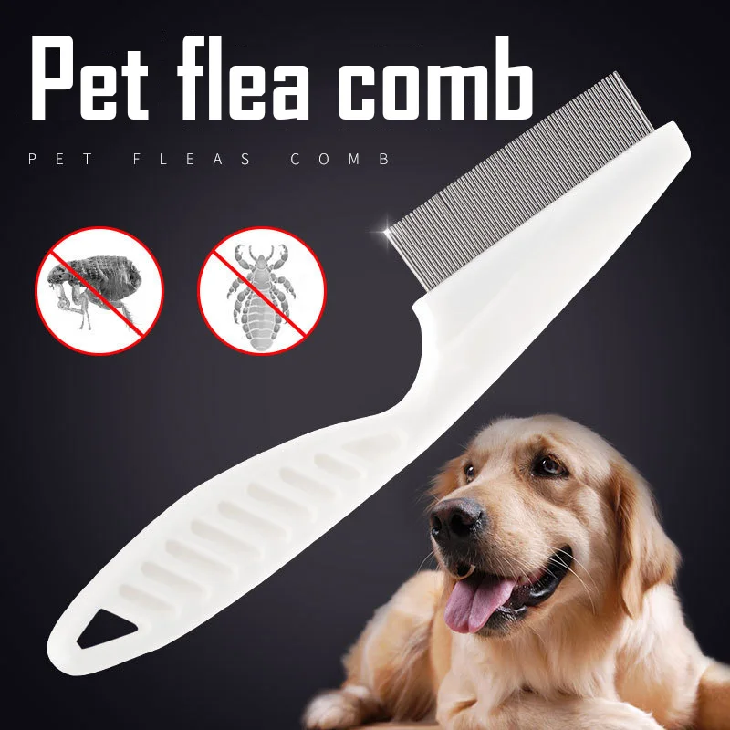 

Pet Flea Removal Comb Comb Pet Dense Tooth Comb Pet Golden Retriever Needle Comb Single-Sided Comb Lice Removal Metal