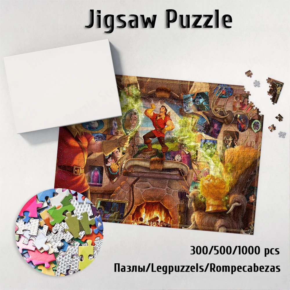 

Disney Villainous Gaston Diy Large Puzzle Game Toys Gift Disney Cartoon 1000 Pieces Large Adult Paper Jigsaw Toys Hobbies Gift