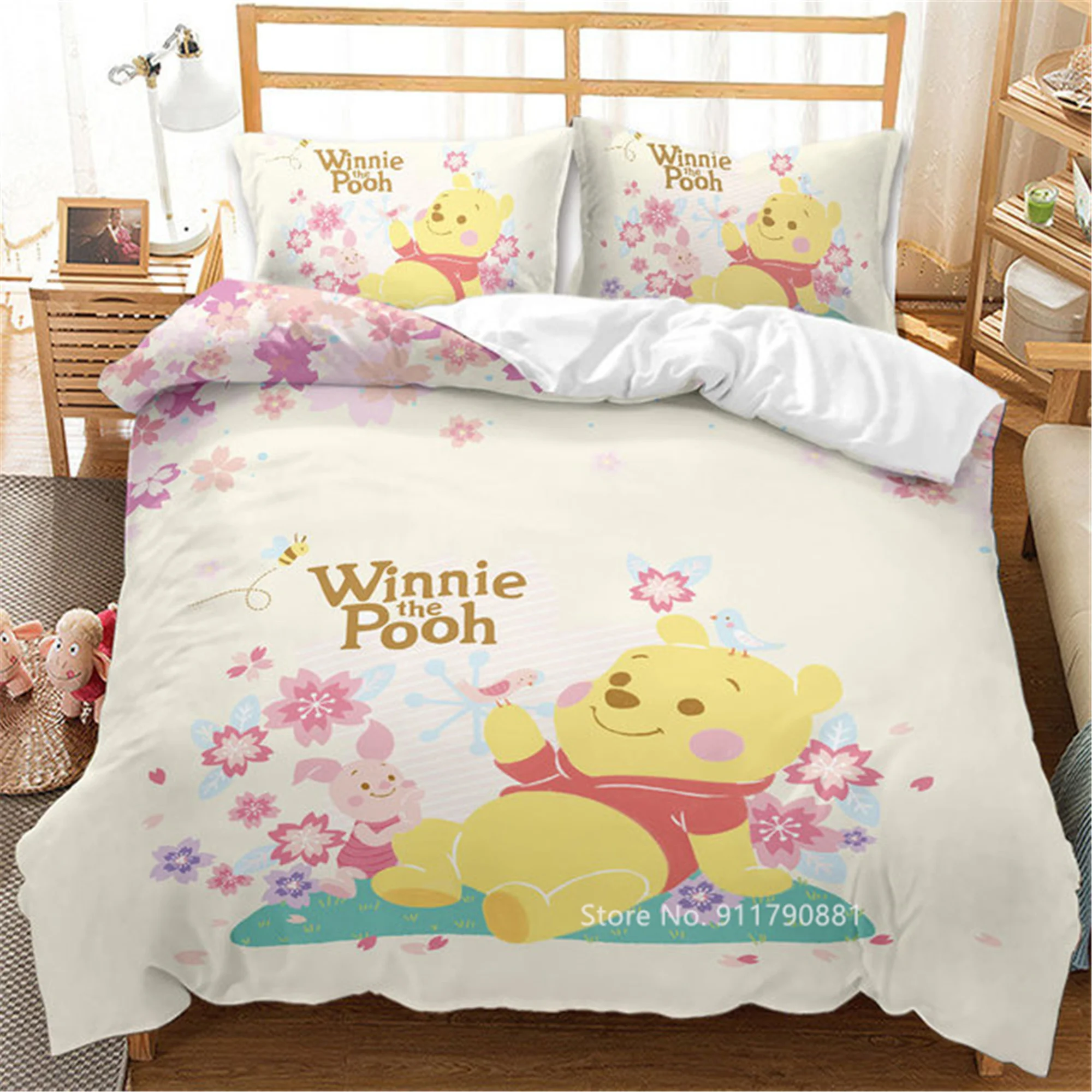 Комплект постельного белья с рисунком Винни-Пуха комплект милым
