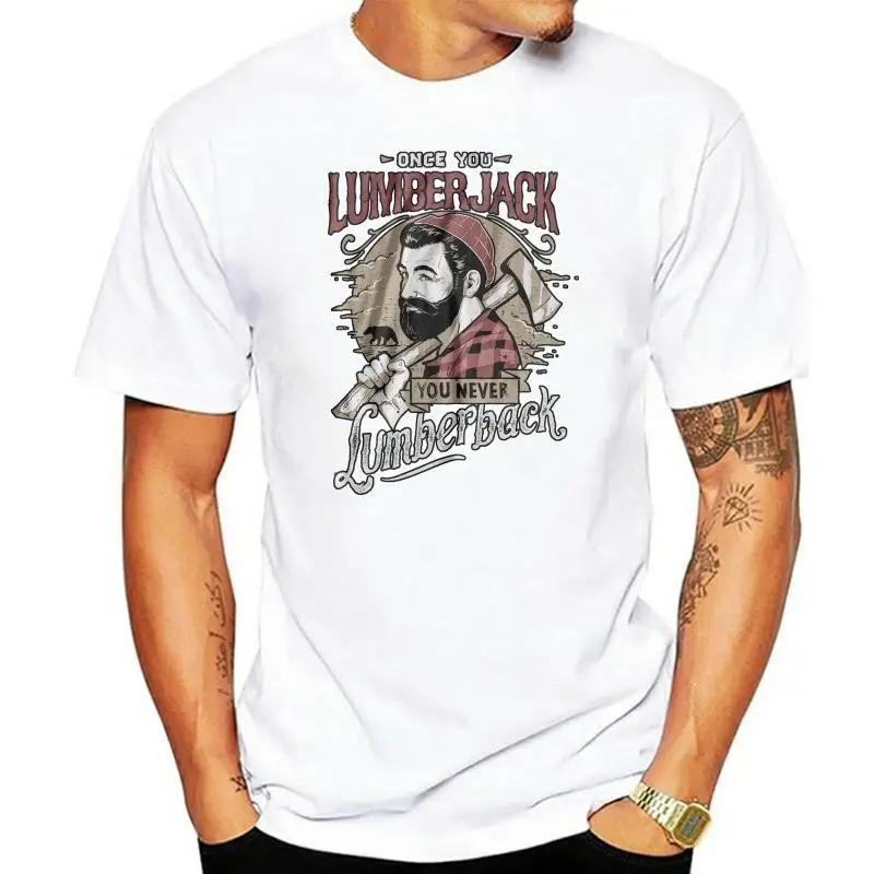 

Новинка 2022, Мужская модная футболка Lumberjack,Forest,Fun, шалфей, Keile, Летний стиль для бороды