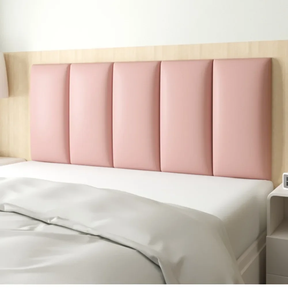 Hotel Bedside Upholstered Backrest Leather Anti-collision Cushion Wall Panel Self-adhesive Bed Headboard Bedroom Furniture Mural