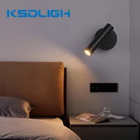 modern led wall lamp with switch 3w adjustable bedside reading sconces bedroom book study home decor wall mounted light 110v220