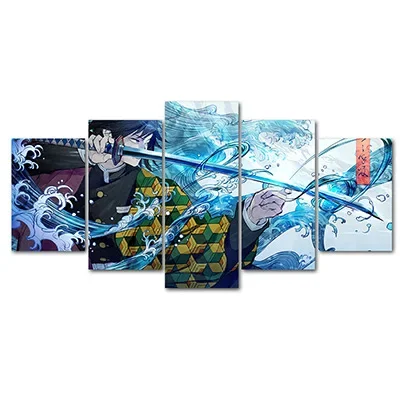 

Печать на холсте Kimetsu No YaibaTomioka Giyuu, набор из 5 штук