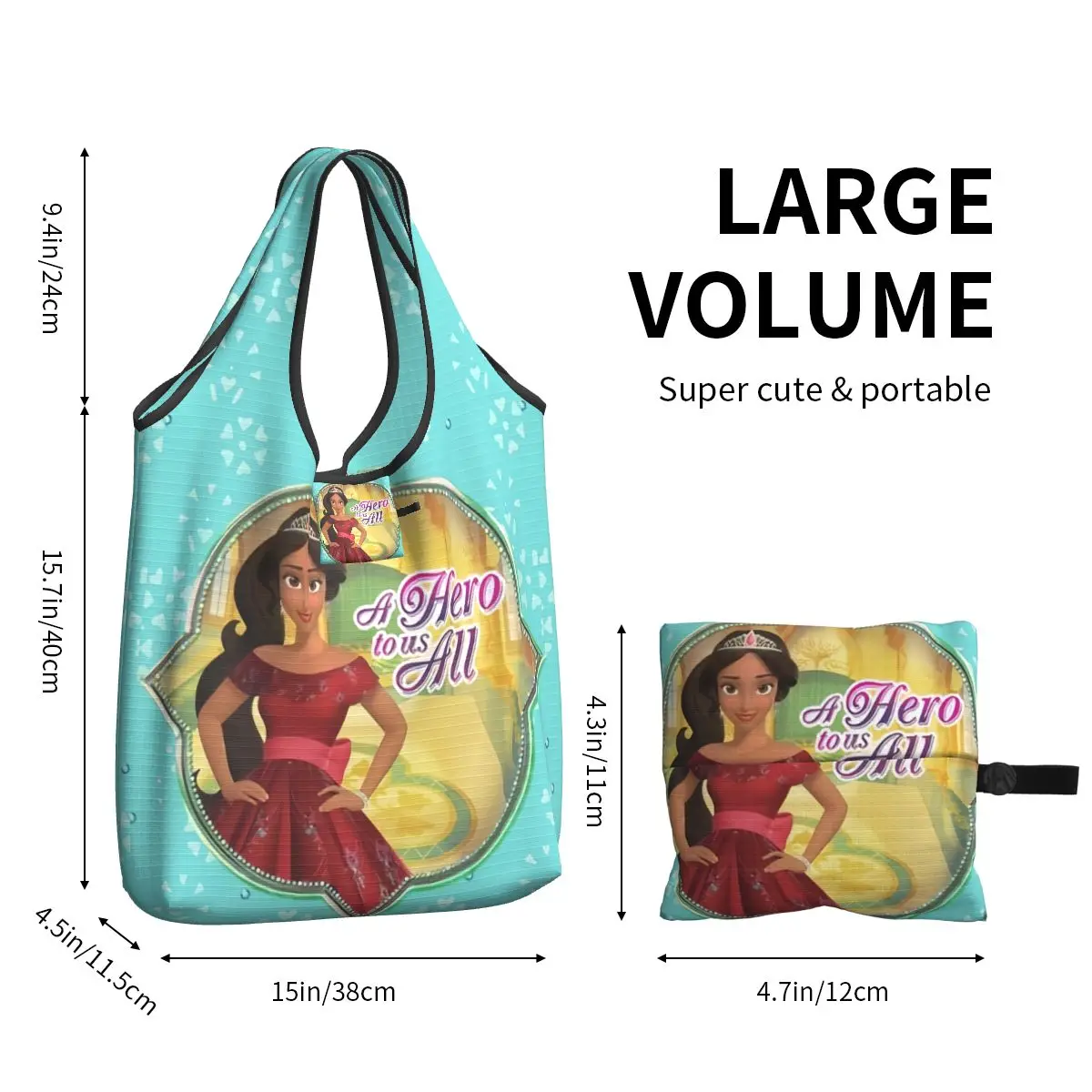 Пользовательский многоразовый Disney Елена авалора вдохновляющая сумка для