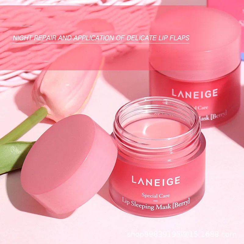 

20g Original LANEIGE Lip Balm Strawberry Moisturizing Sleeping Lip Mask Fruit Nourishing Lip Balm Fade Lip Lines Night Sleep