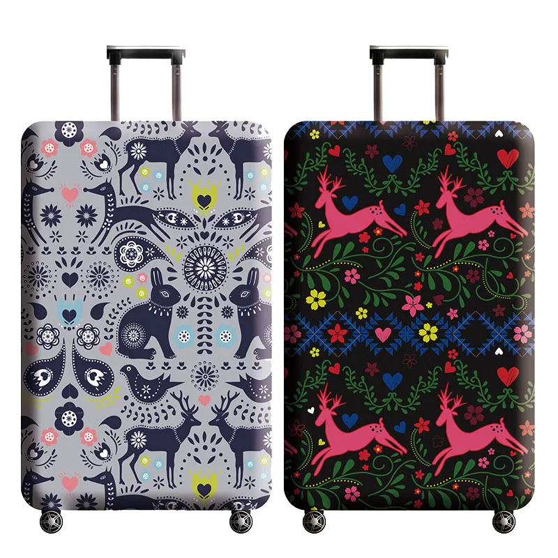 Trend Designer Luggage Cover Thicken Elasticity Baggage Cover Suitable 18 - 32 Inch Suitcase Case Dust Covers Travel Accessories
