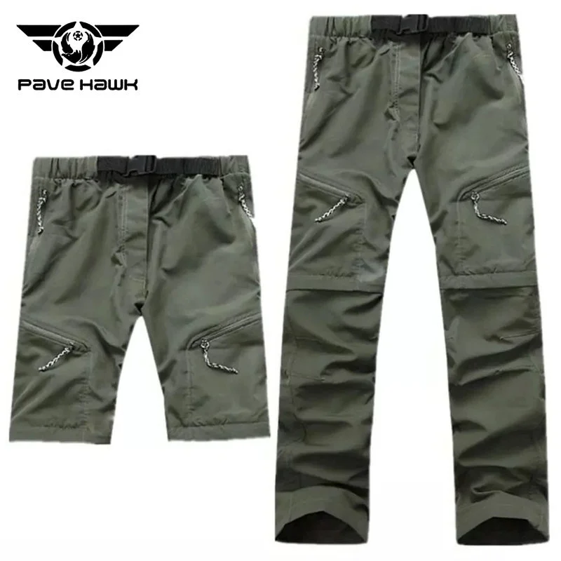 

Outdoor Climbing Quick Dry Men Pants Detachable Waterproof Breathable Tactical Trousers Summer Casual Jogging Hiking
