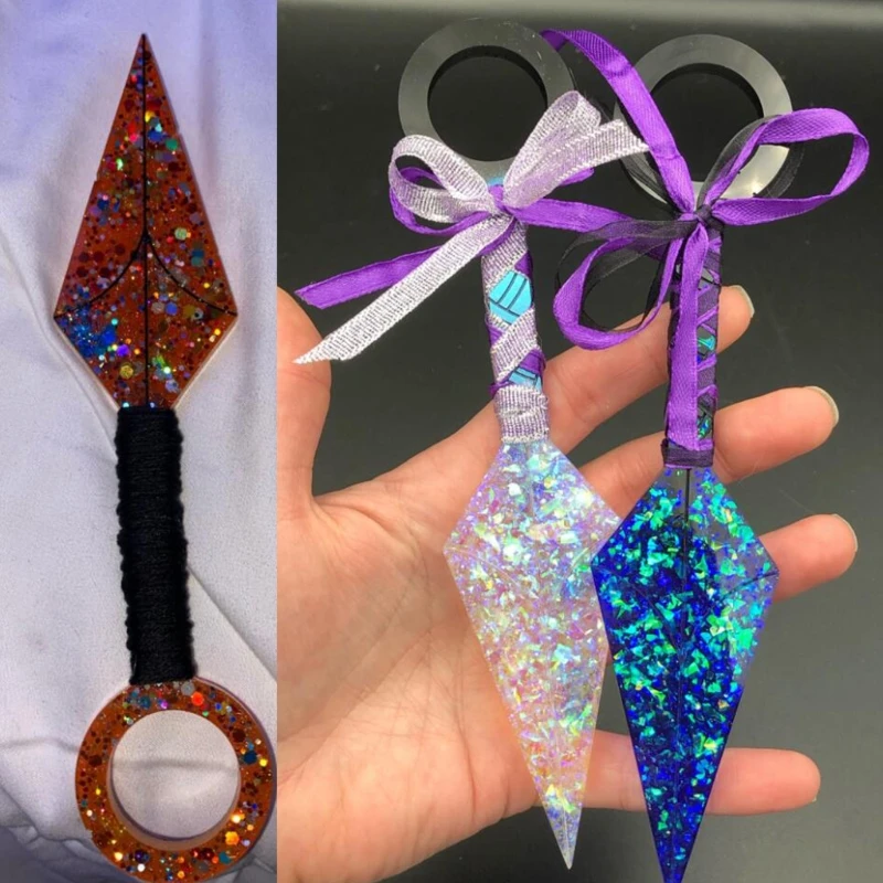 

69HB Dagger Epoxy Resin Mold Jewelry Earrings Silicone Mould DIY Crafts Casting Tools