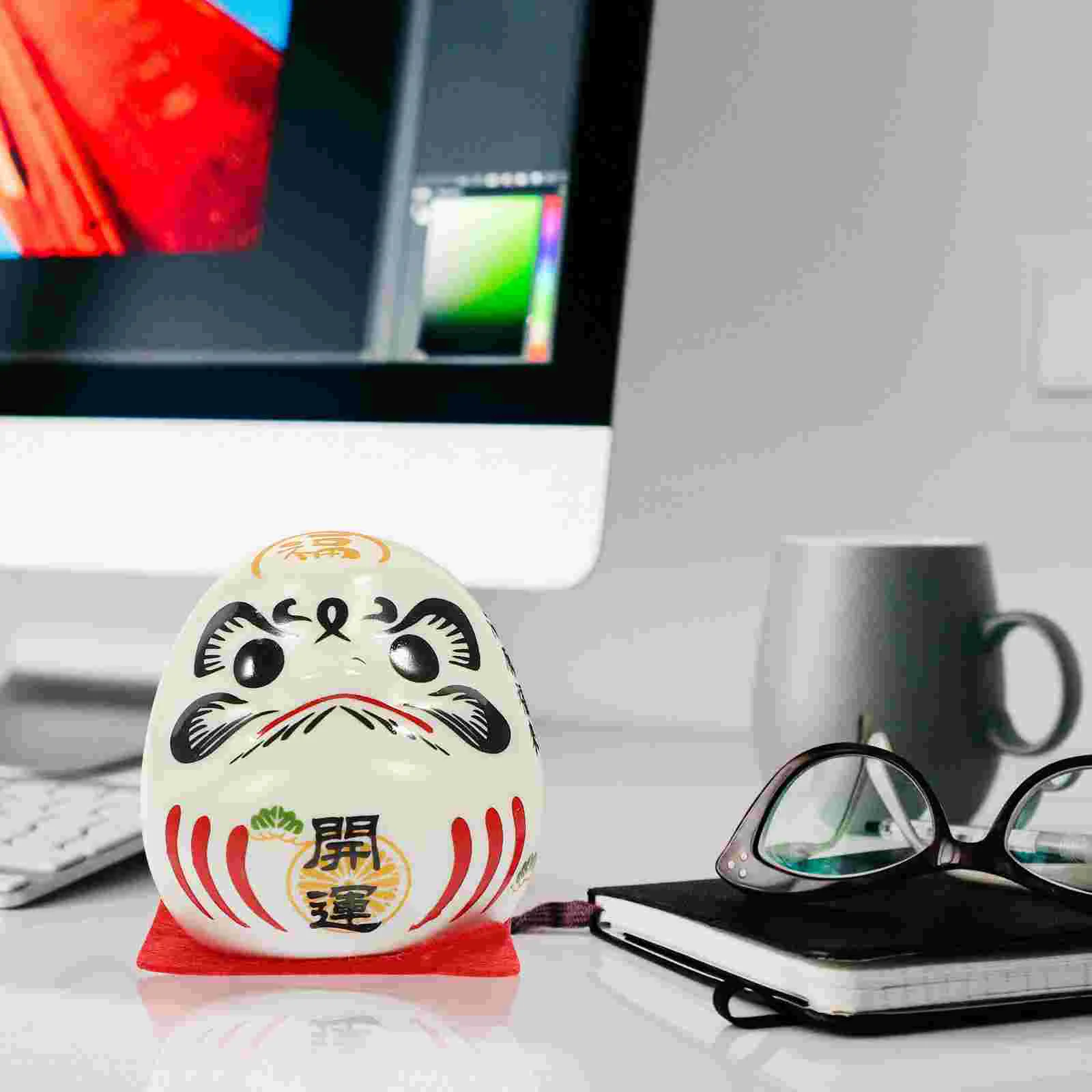 Дхарма Яйца Дарума для автомобиля Игрушечные японские украшения Керамика