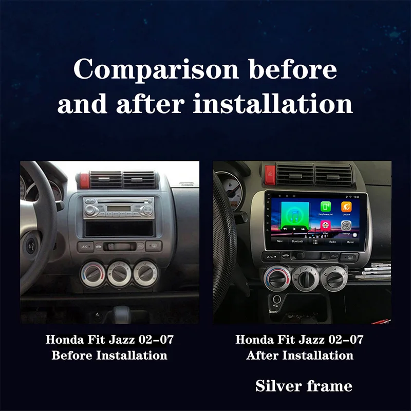 $96.04 2 Din Android 10.0 Car Stereo Radio Multimedia Video Player For Honda Fit Jazz City 2002 2003 2004 2005 2006 2007 GPS Navigation