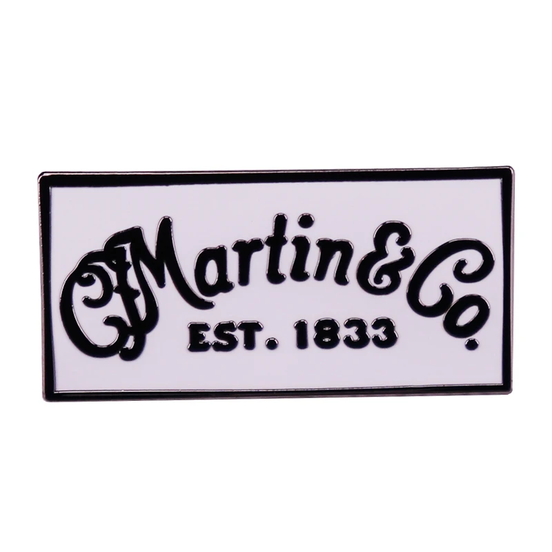 

Martin Guitar Logo Rock Music Enamel Brooch Pin Jeans Jacket Lapel Hard Metal Pins Brooches Badges Exquisite Jewelry Accessories