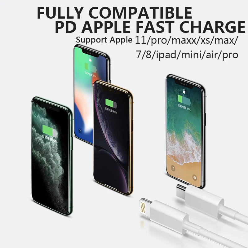 XANFENTS USB Cable For iPhone 12 11 13 Pro XS Max Xr X 8 7 6 Lighting Fast Charge Charger Date Phone Cable For iPad Wire Cord
