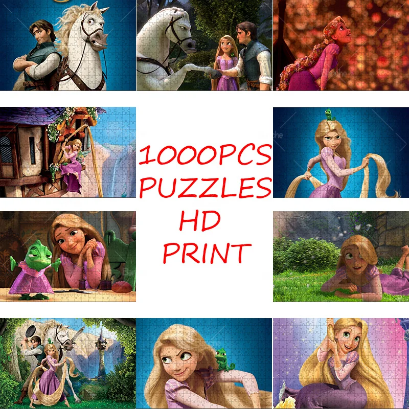 

Disney Girls Like Princess Rapunzel Tangled 1000PCS Puzzles Paper Jigsaw Puzzle Game Picture For Kids Adult Friend Gift Relaxing