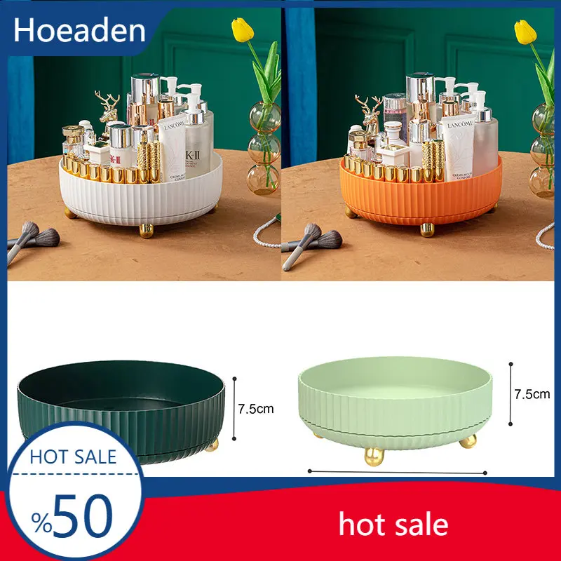 

Cosmetics Storage Box Rotating Table Top Skin Care Storage Basket Finishing Box Household Light Luxury Storage Box Tray