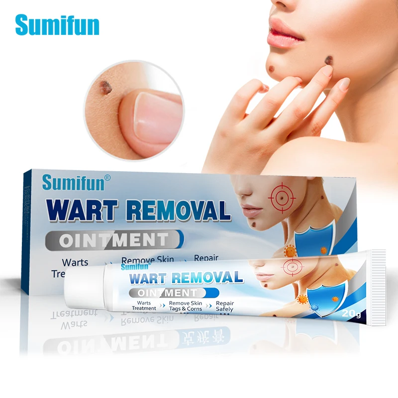 

1Box Sumifun Warts Remover Cream Herbal Extract Antibacterial Ointment Remove Skin Tag Health Care Foot Corn Medical Plaster 20g