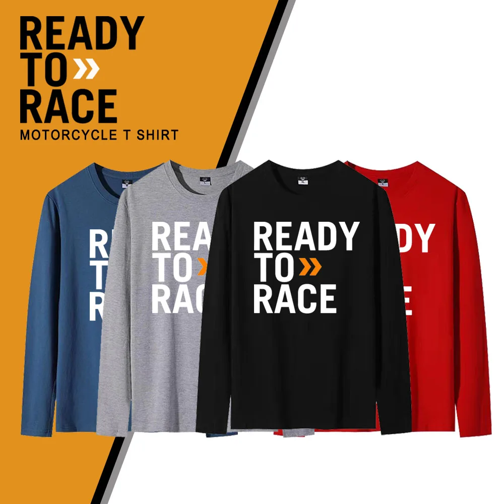 New Ready To Race Novelty Enduro Cross Motorcycle T Shirt Long Sleeve Printed Tops