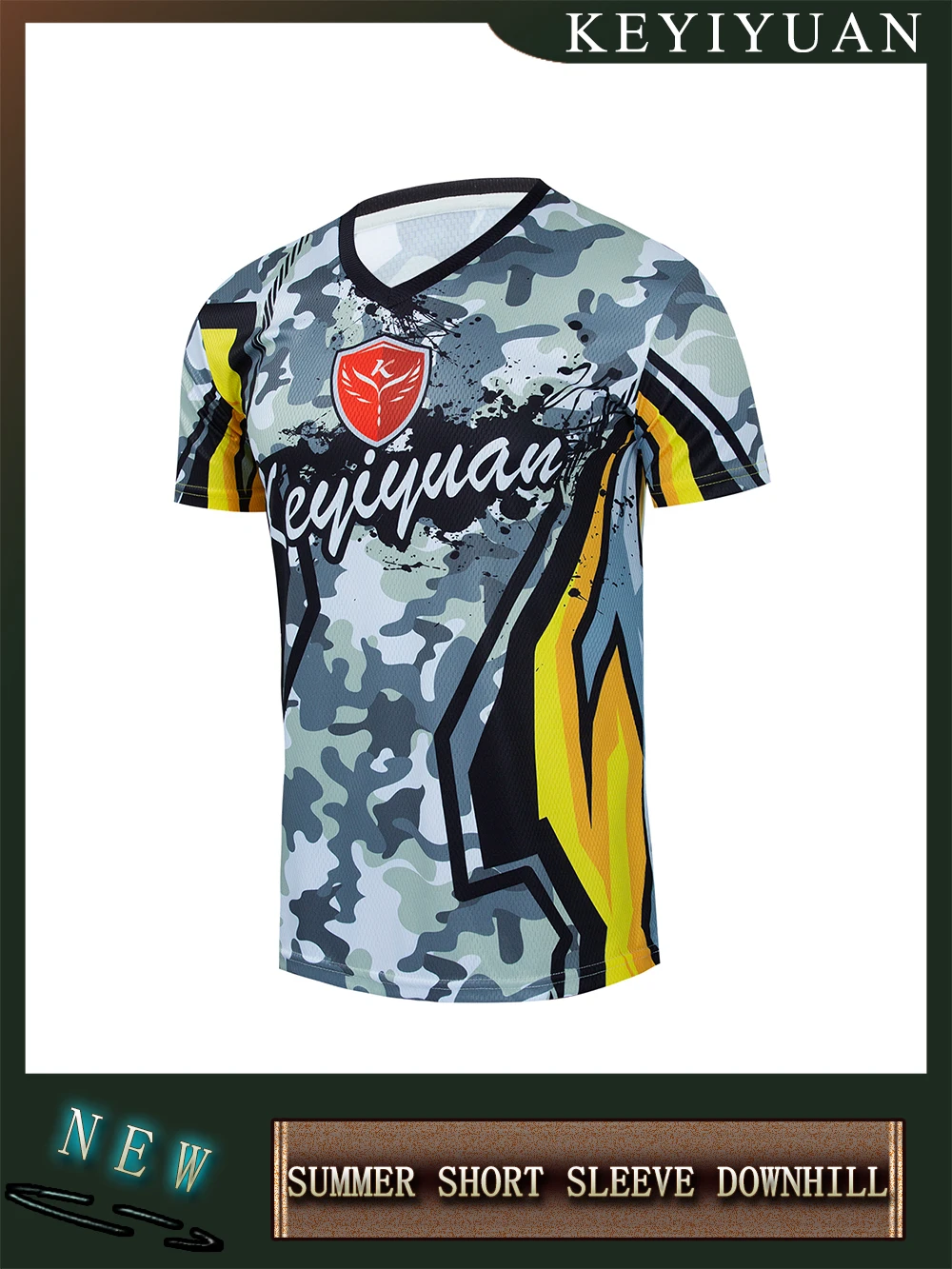 

KEYIYUAN New Moto Cross Camiseta Motocross Bike T-Shirt Men Short Sleeve Bicycle Shirt Offroad Motorcycles Jersey Mtb Hombre