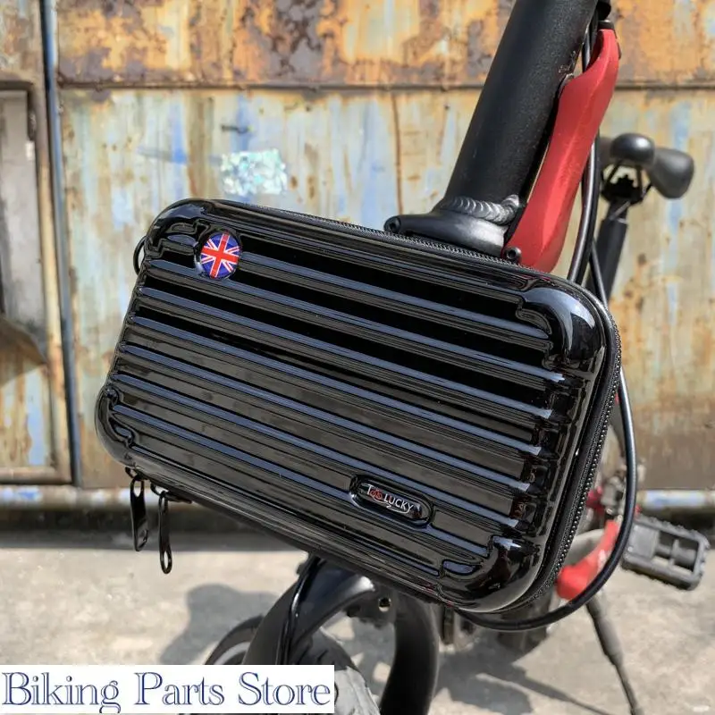 

For Brompton/Birdy Folding Bicycle Hard Shell Bag Multicolor With Fixed Bracket Stylish Storage Bag Individual Decoration