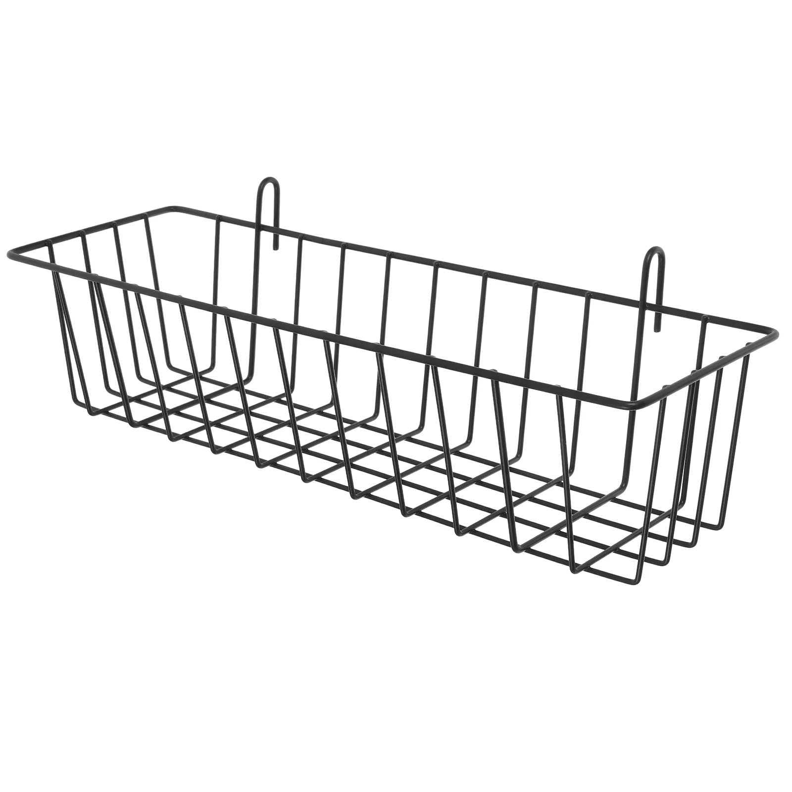 Kitchen Iron Hanging Basket Rack Shelf Go Carts Bathroom Black Storage Shopping Bin
