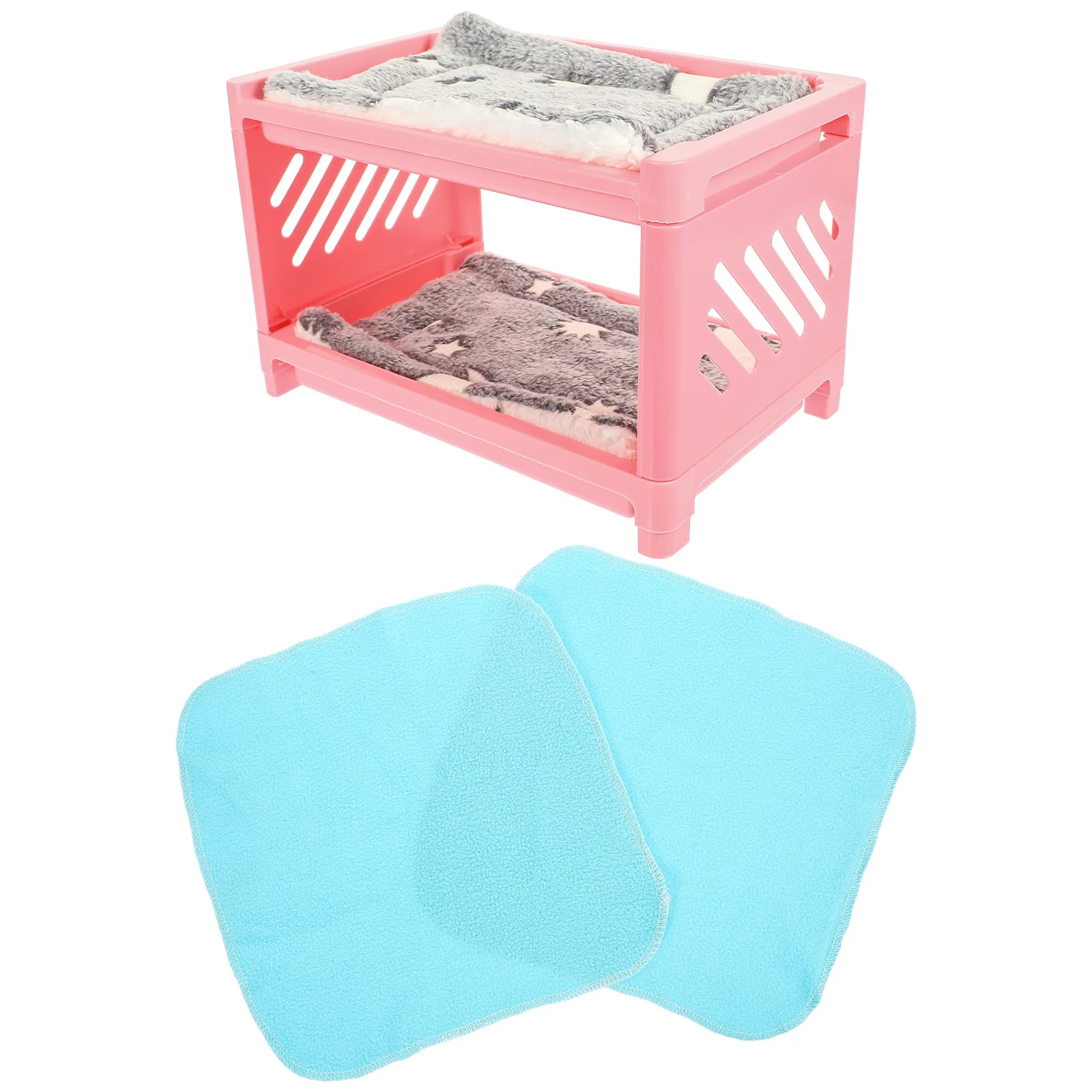 

Hamster Bed Sleeping Mini Plastic Chinchilla Wear-resistant Hideout Convenient Bunny Plush Double-layer