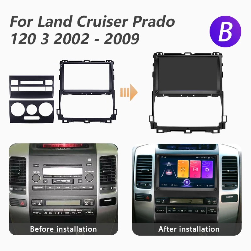 Заводской 16 г DVD Car Palyer Android автомобильный радиоприемник для Land Cruiser Prado 120 3 2002-2009