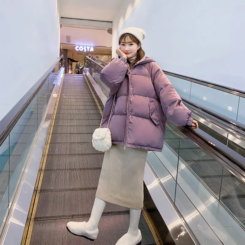 Autumn  winter 2022 Korean fashion short thickened cotton padded jacket women's loose parkas cotton girl parka winter coat