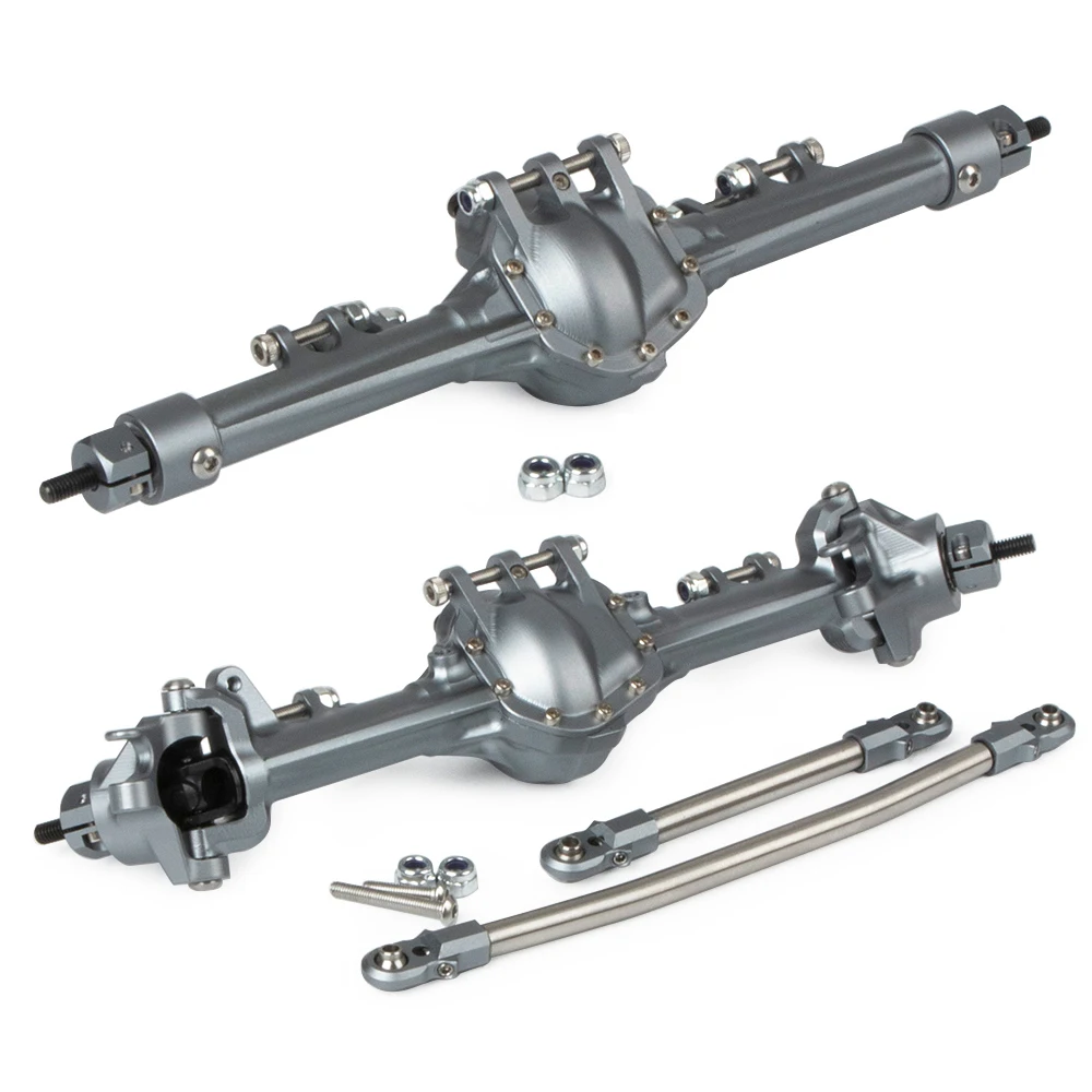 

Integrated CNC Aluminum Front Rear Axle with Optional Bevel Gear SOA Mount for 1/10 RC Crawler Rig SCX10 II Element Enduro CC01