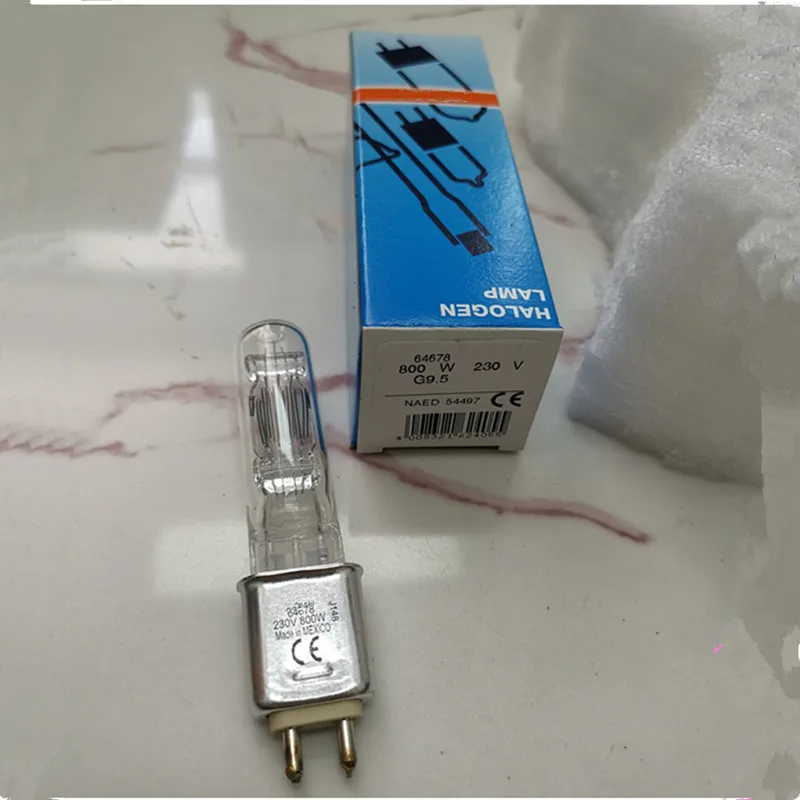 

Оригинальная односторонняя лампа накаливания из вольфрама 800 Вт 230 В G9.5, лучевая сценическая лампа