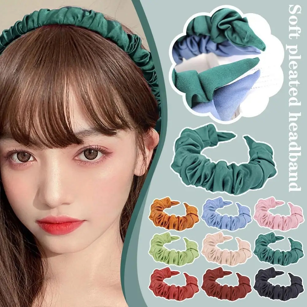 

Женский обруч для волос со складками, Осенний обруч для волос для взрослых, Z7S2