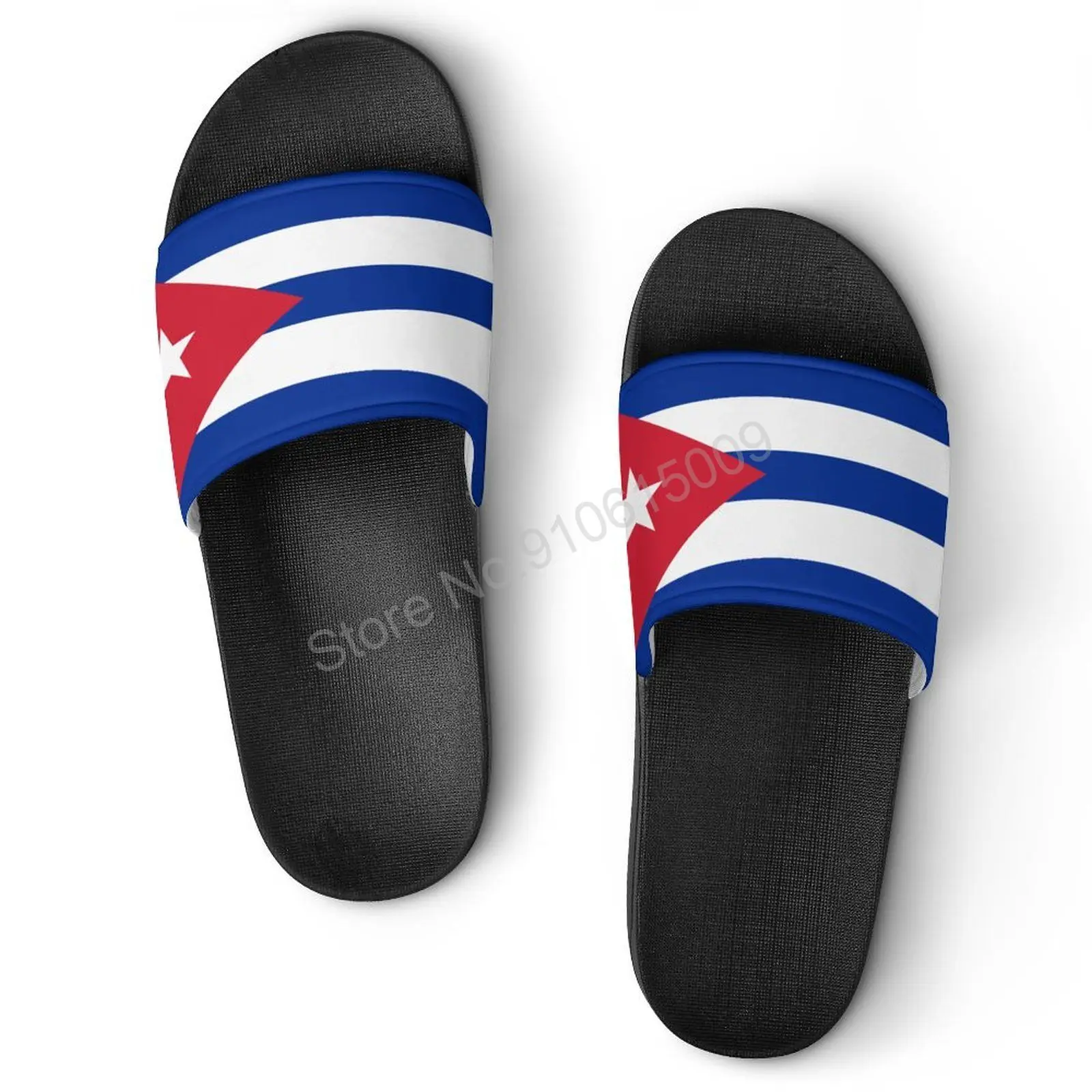 

Cuba Flag Men Women Slippers Summer Beach Sandals Casual Indoor Outdoor Comfortable Footwear 36-46