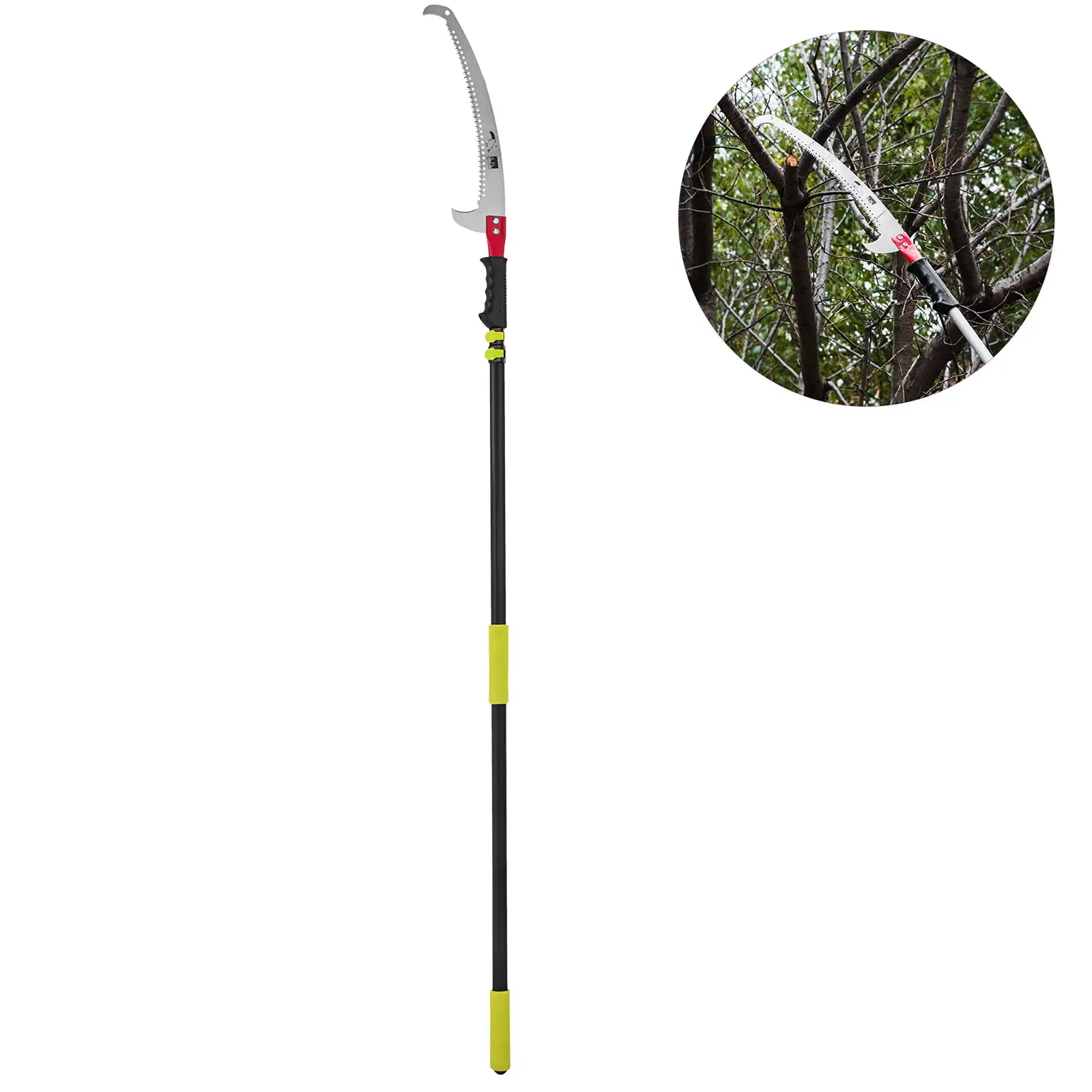 

Pole Saw 6-24 feet, Extendable Tree Trimmer Pole Saw & Pruner